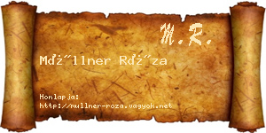Müllner Róza névjegykártya