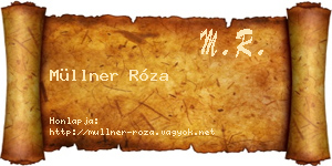 Müllner Róza névjegykártya
